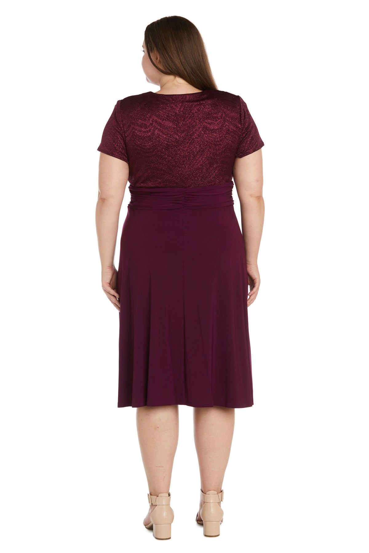 Cascade Wrap Dress with Waist Sash - Plus sold by R&M Richards product image thumbnail 2