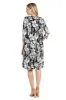 Black and White Floral Printed Daytime Jacket Dress - Petite sold by R&M Richards