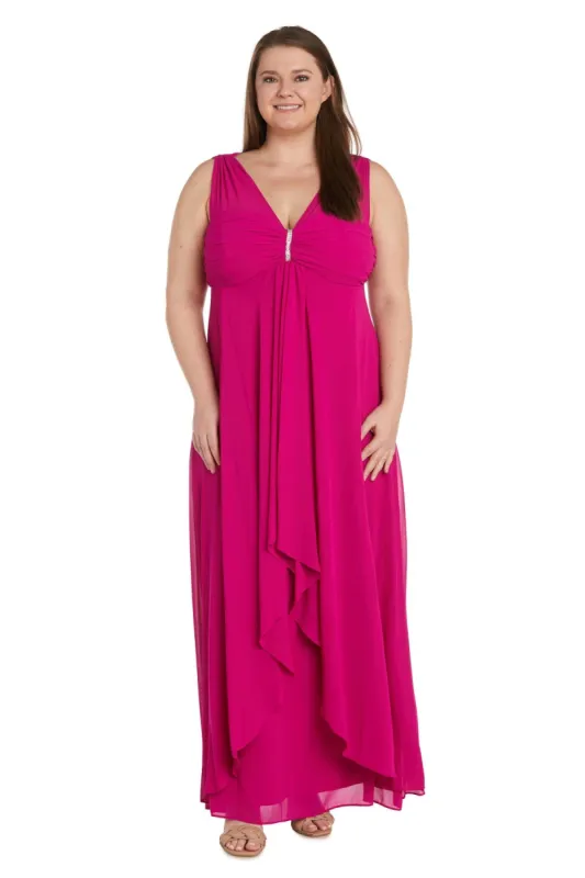 Ruffle Rhinestone Flyaway Dress - Plus sold by R&M Richards