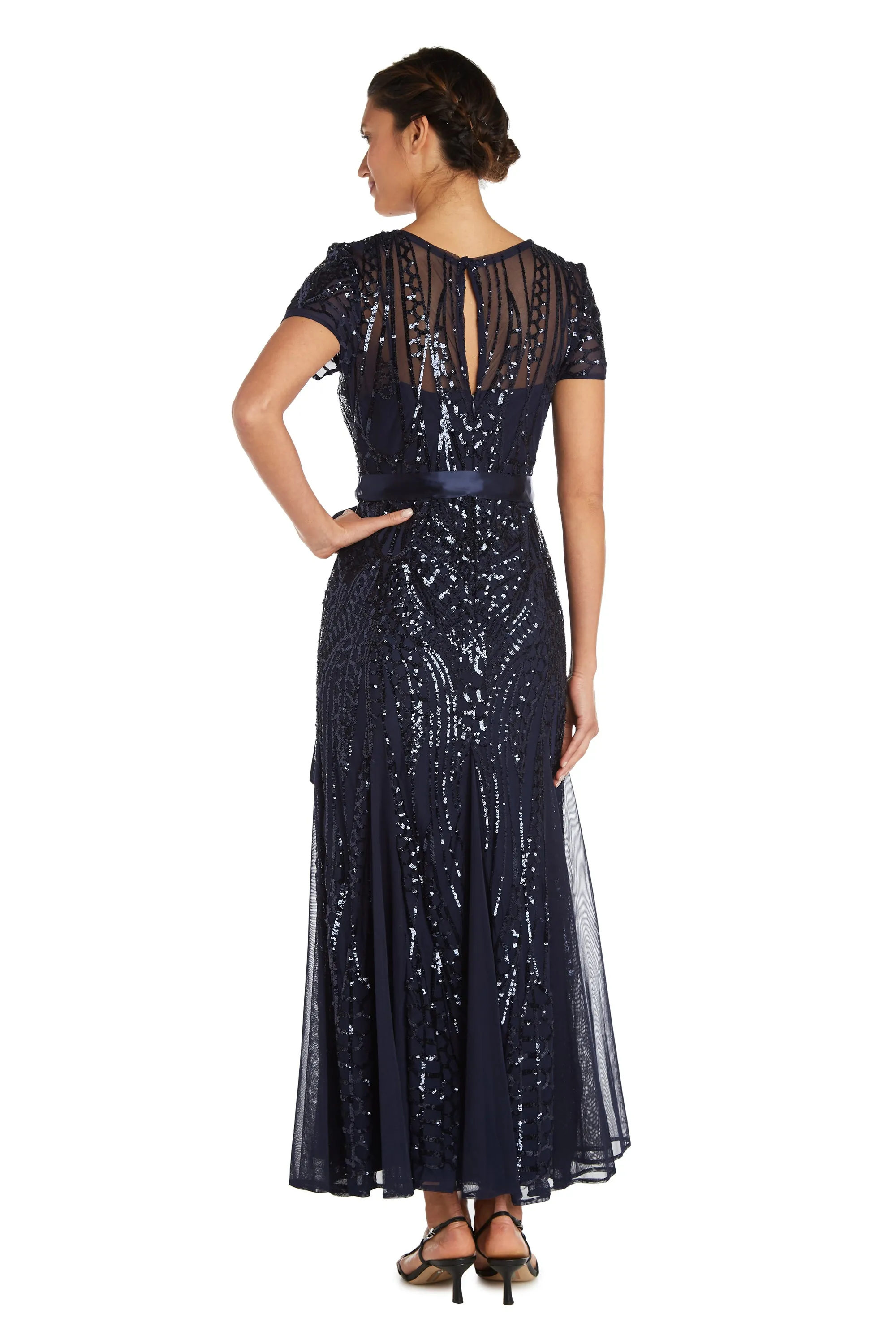 Maxi Dress with Embellishment and Satin Waist Tie sold by R&M Richards product image thumbnail 2