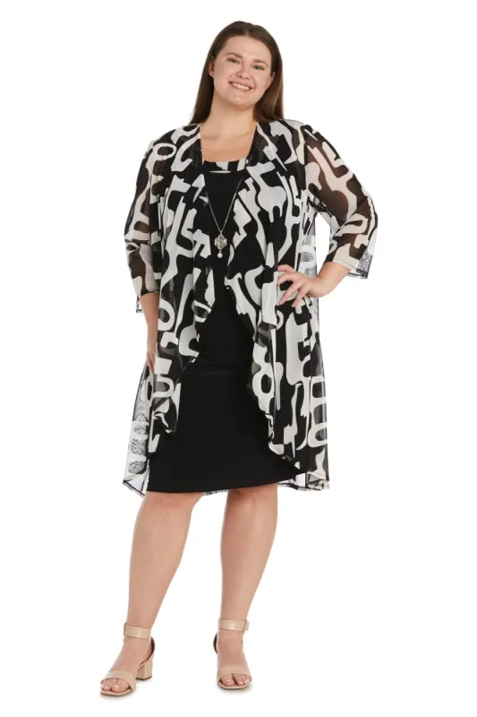 Geometric Printed Jacket Dress-Plus sold by R&M Richards