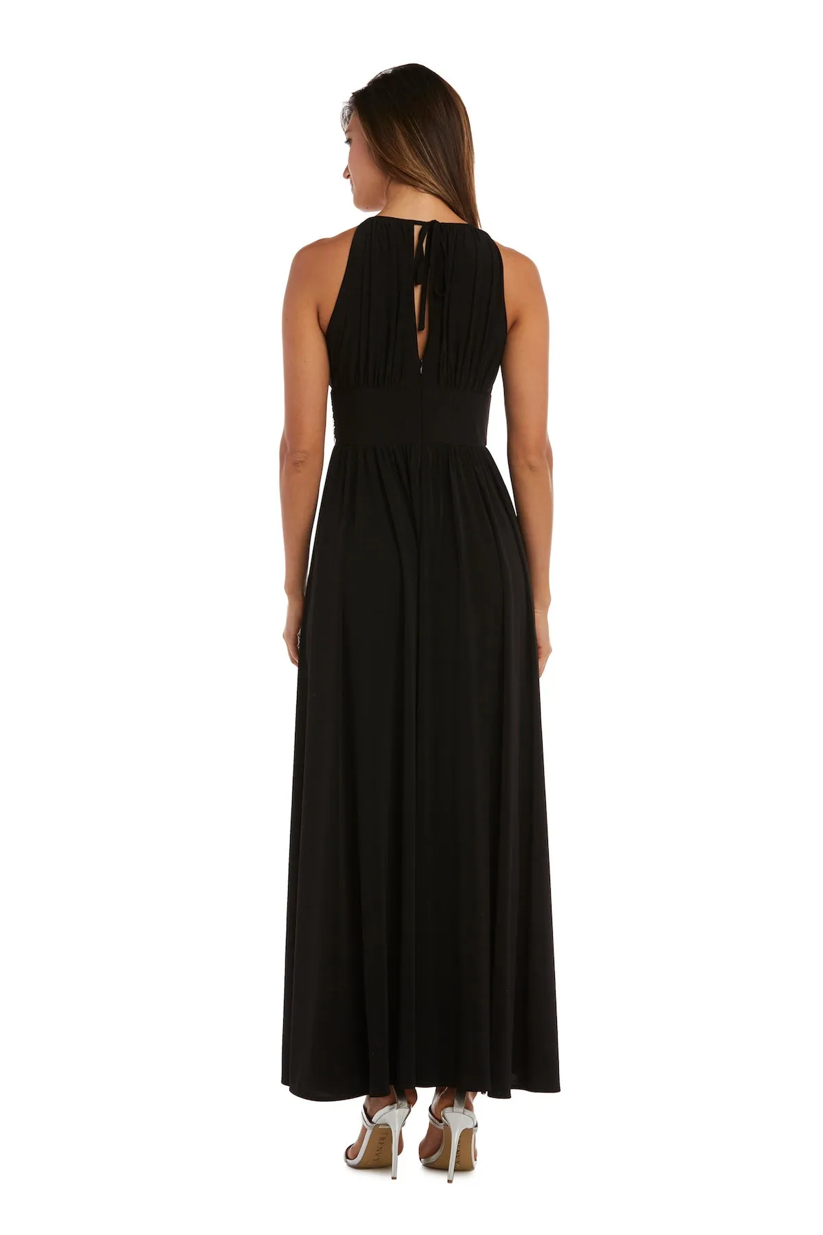 Long Halter Dress With Rhinetone Waistline sold by R&M Richards product image thumbnail 2