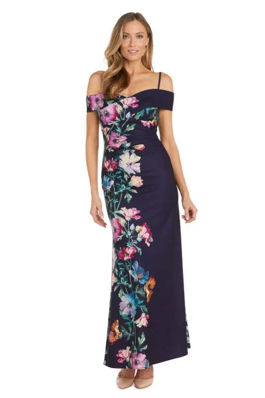 Off The Shoulder Printed Evening Gown sold by R&M Richards