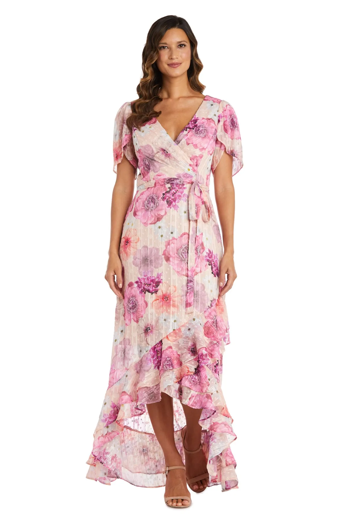 Nightway Floral High Low Dress - Petite sold by R&M Richards