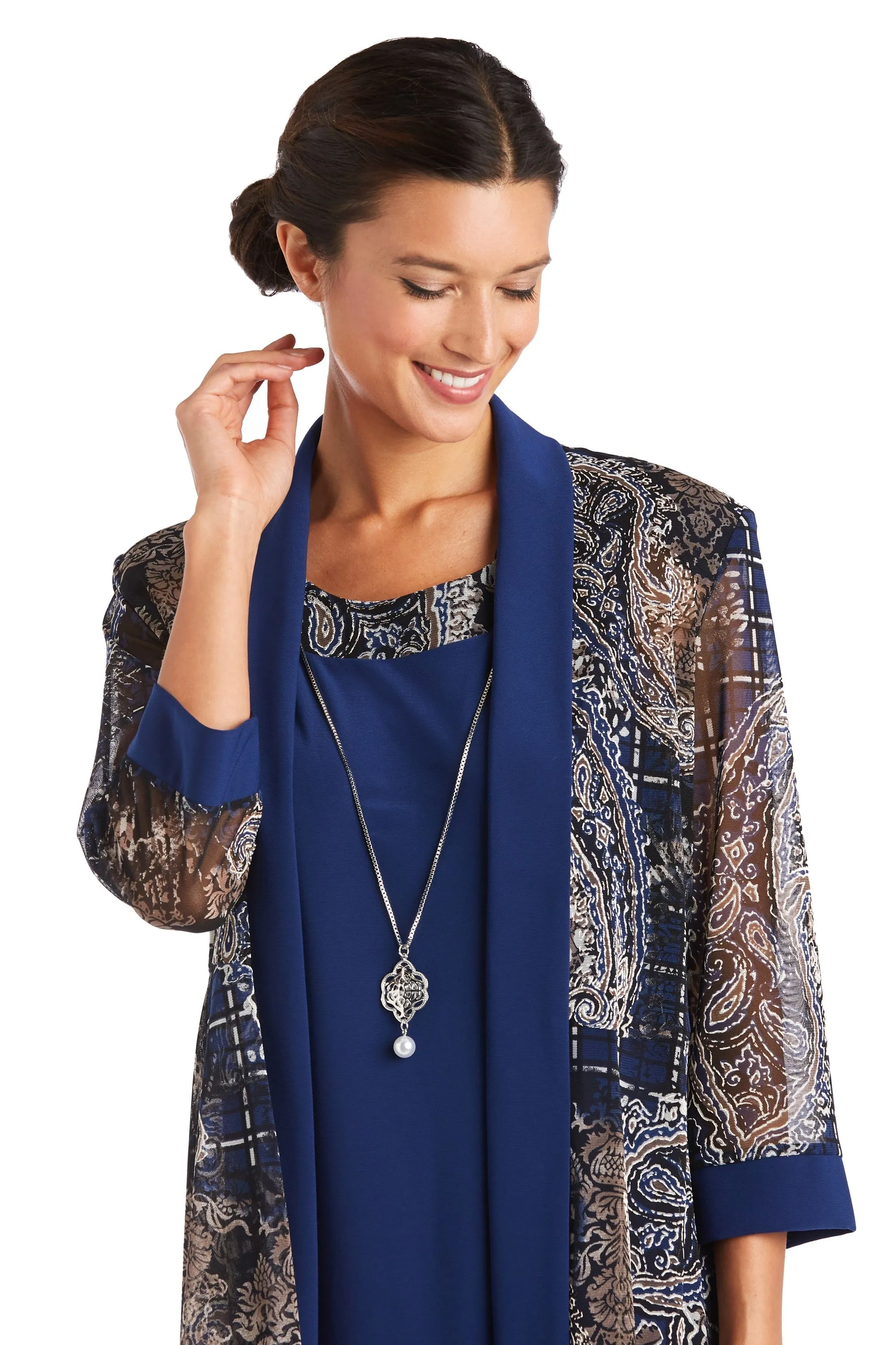 Two-Piece Printed Jacket and Dress Set - Petite sold by R&M Richards product image thumbnail 5