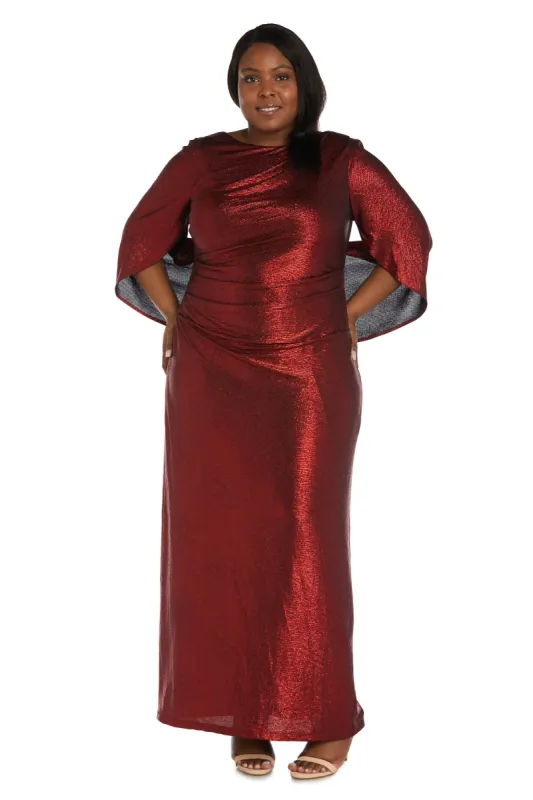 Long Dress with Back Drape Sleeves - Plus sold by R&M Richards