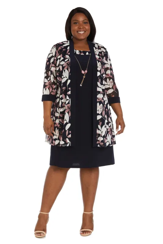 Puff Print Power Mesh and Ity Swing Jacket Dress - Plus sold by R&M Richards