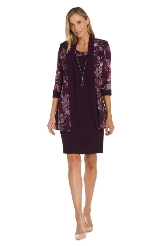 Printed Puff Rib Knit Jacket Dress sold by R&M Richards