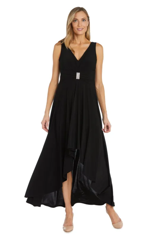 High Low Evening Gown With Rhinestone Waist sold by R&M Richards