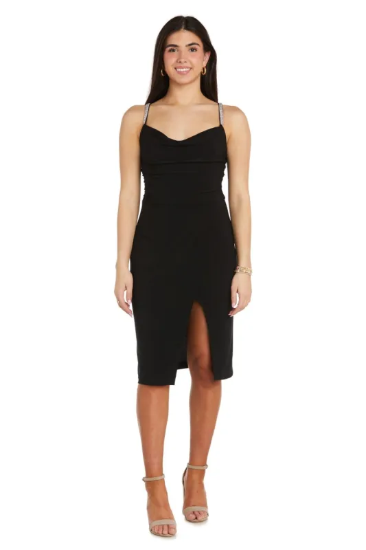 Midi Cowl Dress With Rhinestone Straps sold by R&M Richards