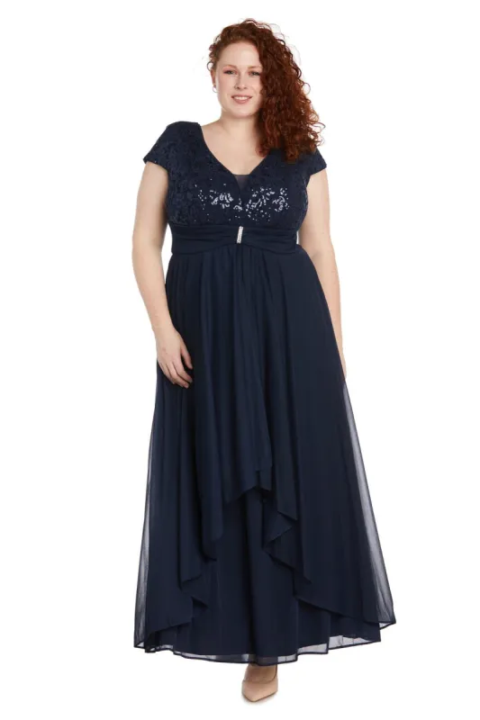 Lace High Low Overlay Skirt Dress- Plus sold by R&M Richards