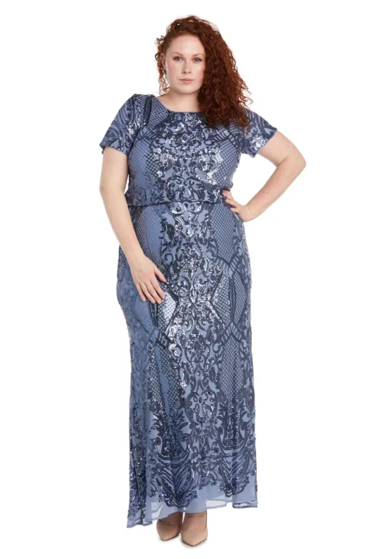 Sequin Dress with Keyhole Back - Plus sold by R&M Richards