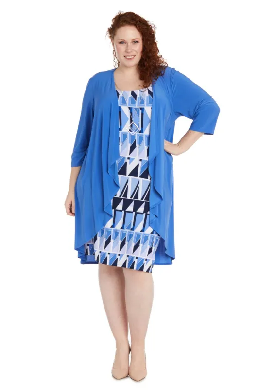 Shaped Pattern Jacket Dress - Plus sold by R&M Richards