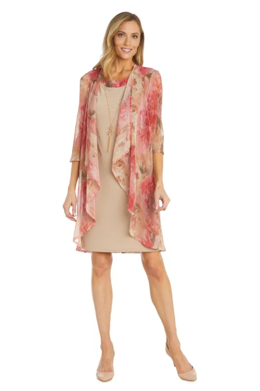 Printed Metallic Pleated Jacket Dress sold by R&M Richards