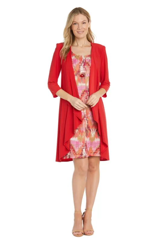 Brightly Patterned Jacket Dress - Petite sold by R&M Richards
