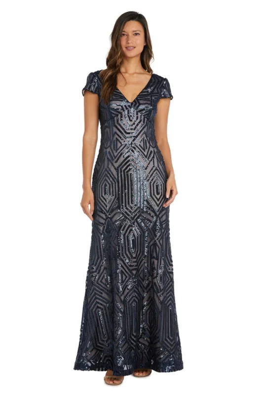 Sequin Evening Gown With Flare Skirt sold by R&M Richards