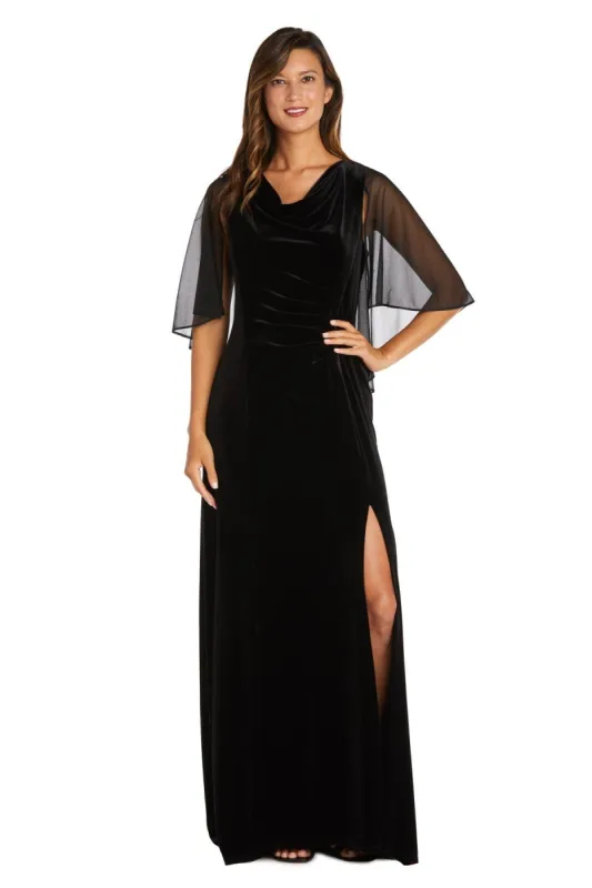Velvet Chiffon Gown - Petite sold by R&M Richards