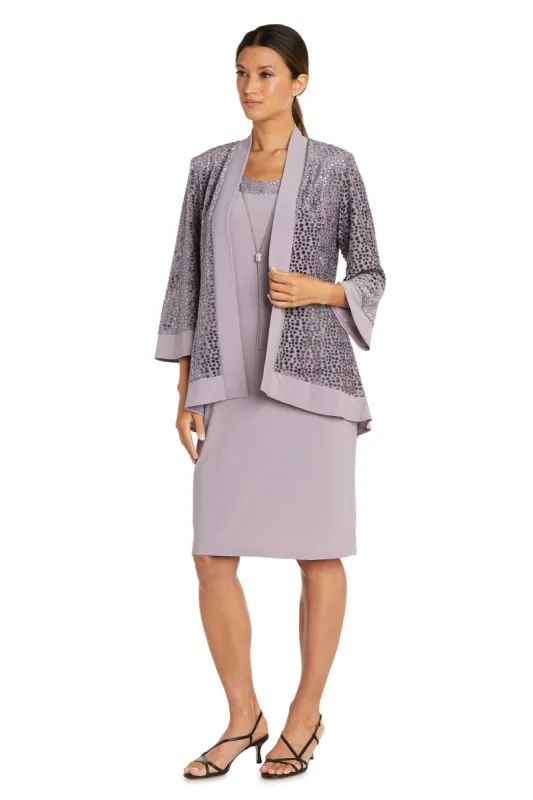 Banded Burn Out Clip Velvet Chiffon Jacket Dress sold by R&M Richards