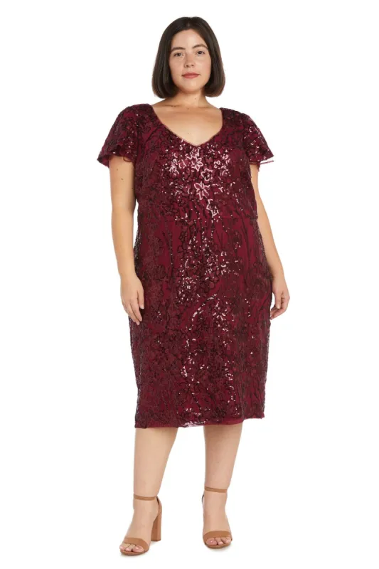 Sequin Scallop Lace Dress - Plus sold by R&M Richards
