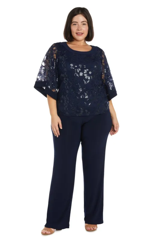 Two-Piece Sequin Tunic and Pant Set - Plus sold by R&M Richards