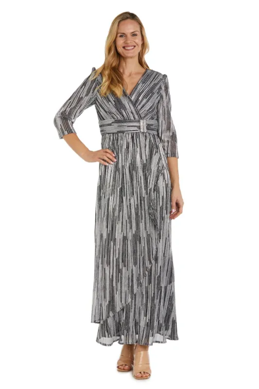 Long V-Neck Metallic Dress sold by R&M Richards