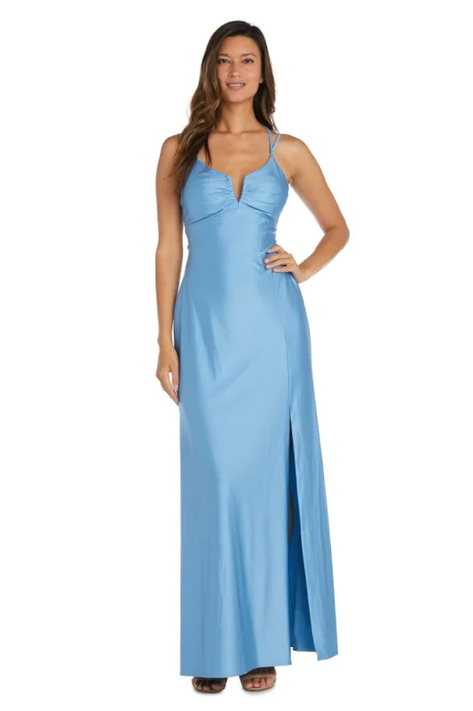 Long Gown with Lace up Back - Petite sold by R&M Richards