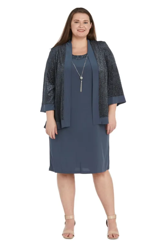 Velvet Chiffon Jacket Dress - Plus sold by R&M Richards