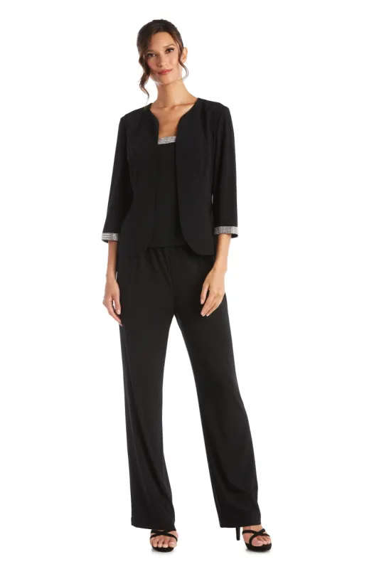 Sleeveless Square Neckline Top and Straight Leg Pants with Matching Jacket sold by R&M Richards