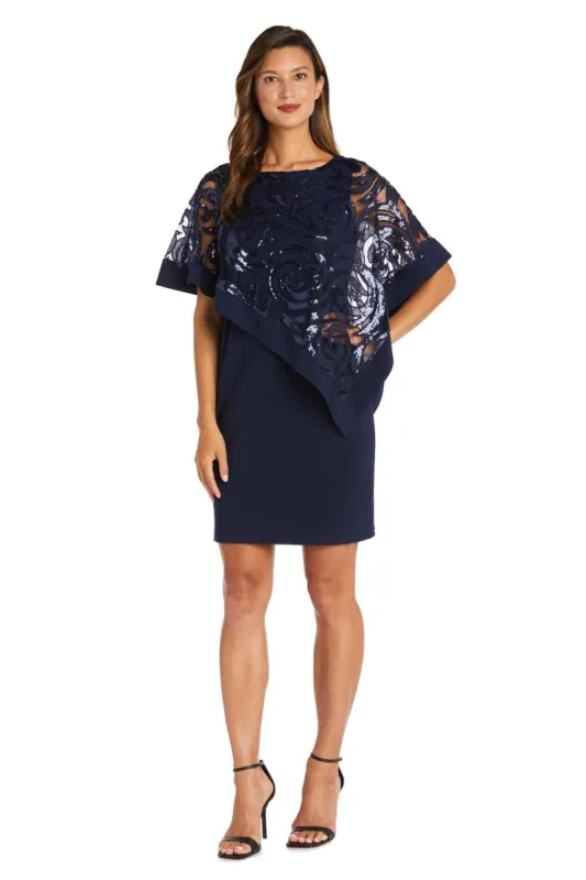 Two-Piece Sequin Swirl Poncho - Petite sold by R&M Richards
