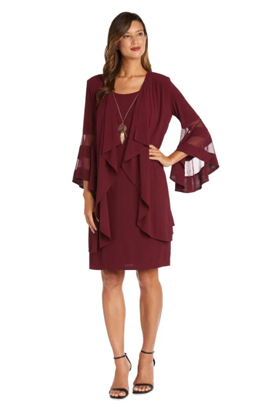 Sleeveless Shift Dress with Cascade Jacket sold by R&M Richards