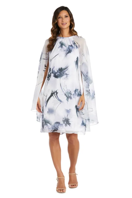 Chiffon Cape Dress with Rhinestone Detail sold by R&M Richards