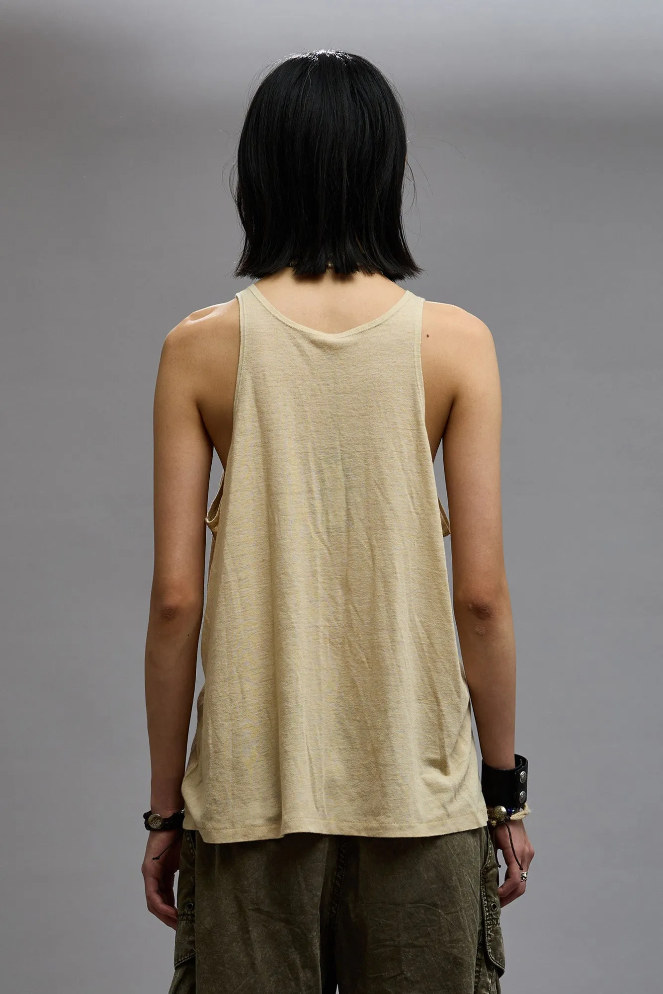 NEW YORK RELAXED TANK - KHAKI sold by R13 product image thumbnail 4