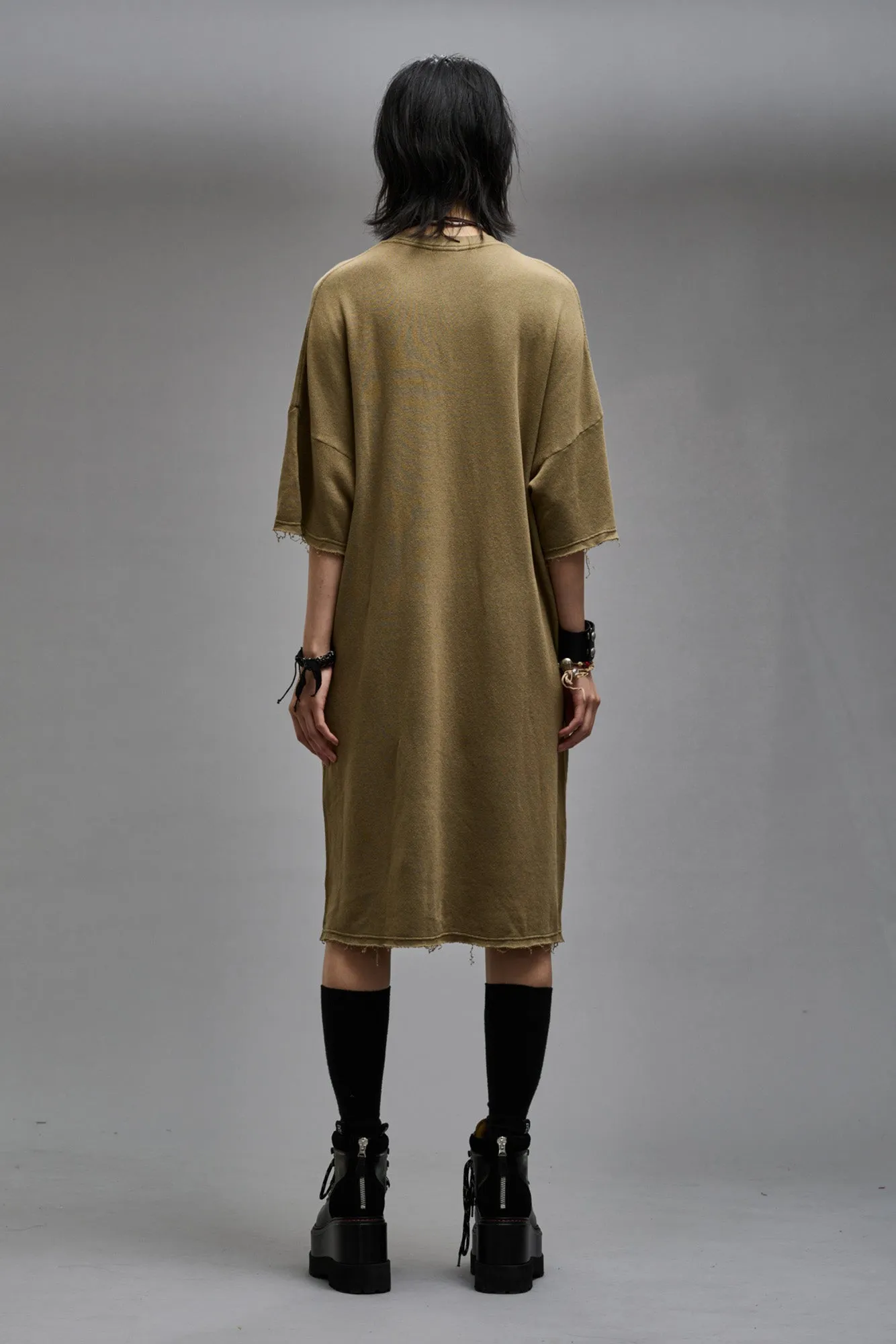 ELONGATED SHIRTDRESS - OLIVE sold by R13 product image thumbnail 3
