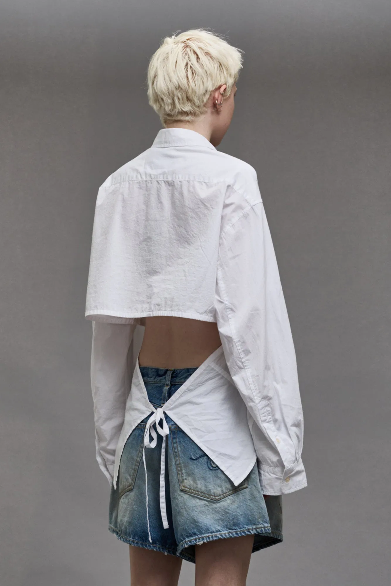 OPEN BACK SHIRT - WHITE sold by R13 product image thumbnail 5