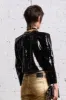SQUARE SHOULDER SEQUIN JACKET - BLACK sold by R13