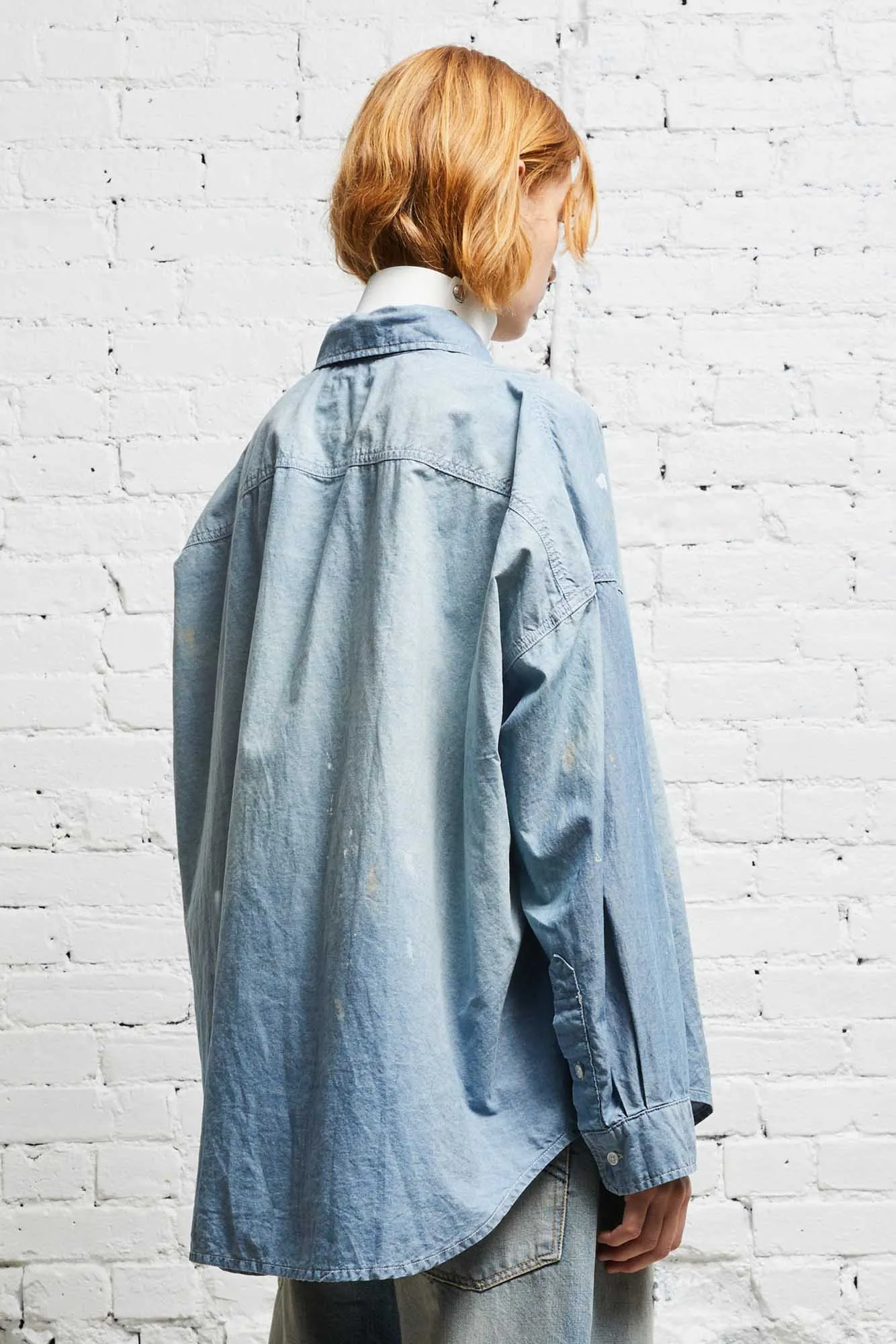 LONG SLEEVE BUTTON-UP - BLUE CHAMBRAY sold by R13 product image thumbnail 4