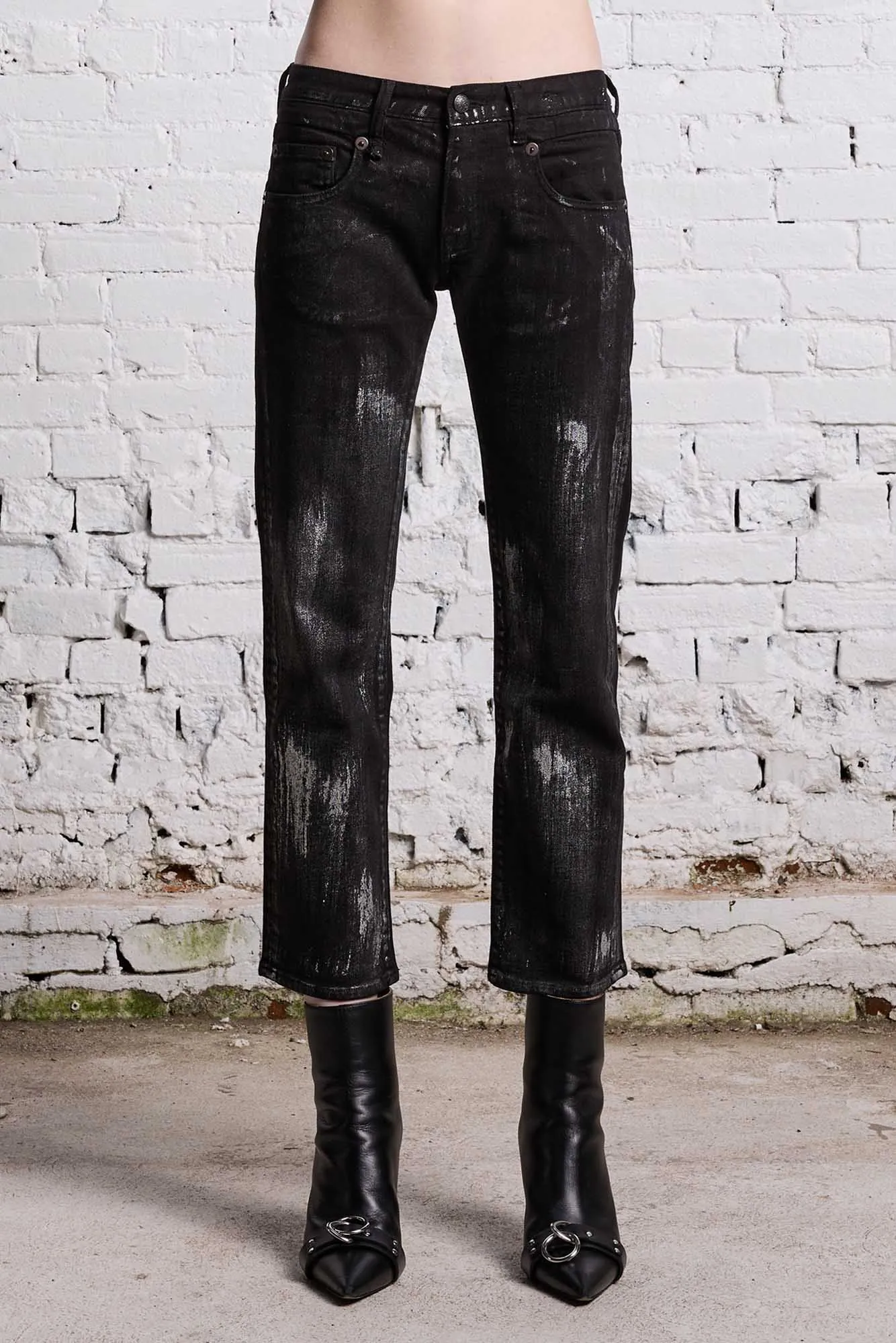 BOY STRAIGHT - SILVERED BLACK STRECH sold by R13 product image thumbnail 3