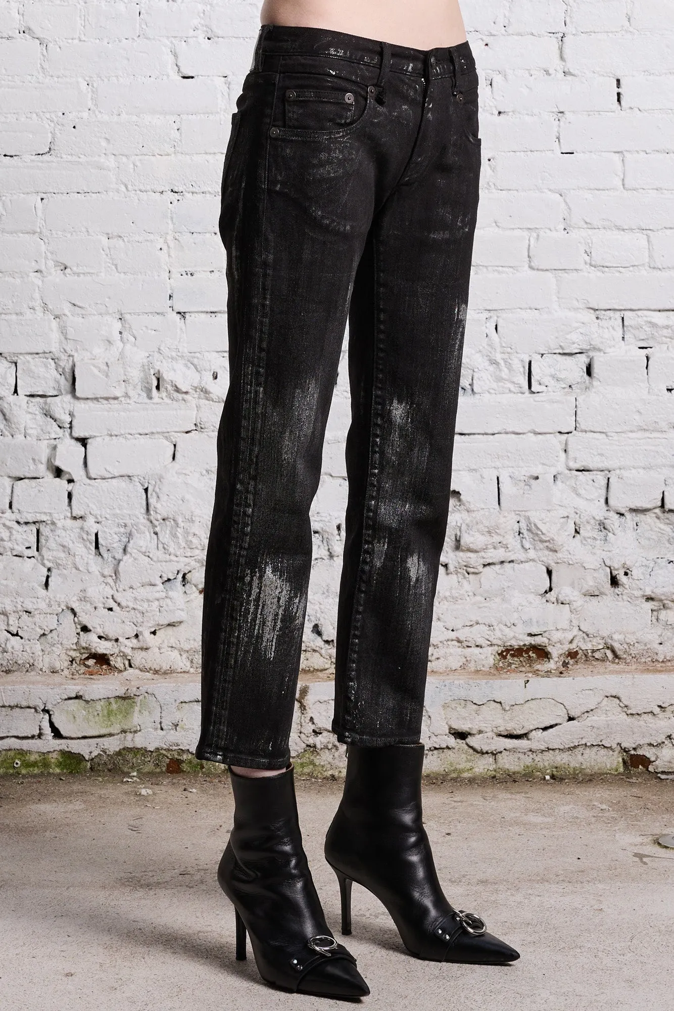 BOY STRAIGHT - SILVERED BLACK STRECH sold by R13 product image thumbnail 4