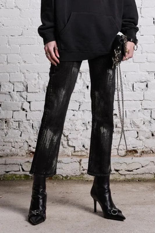 BOY STRAIGHT - SILVERED BLACK STRECH sold by R13