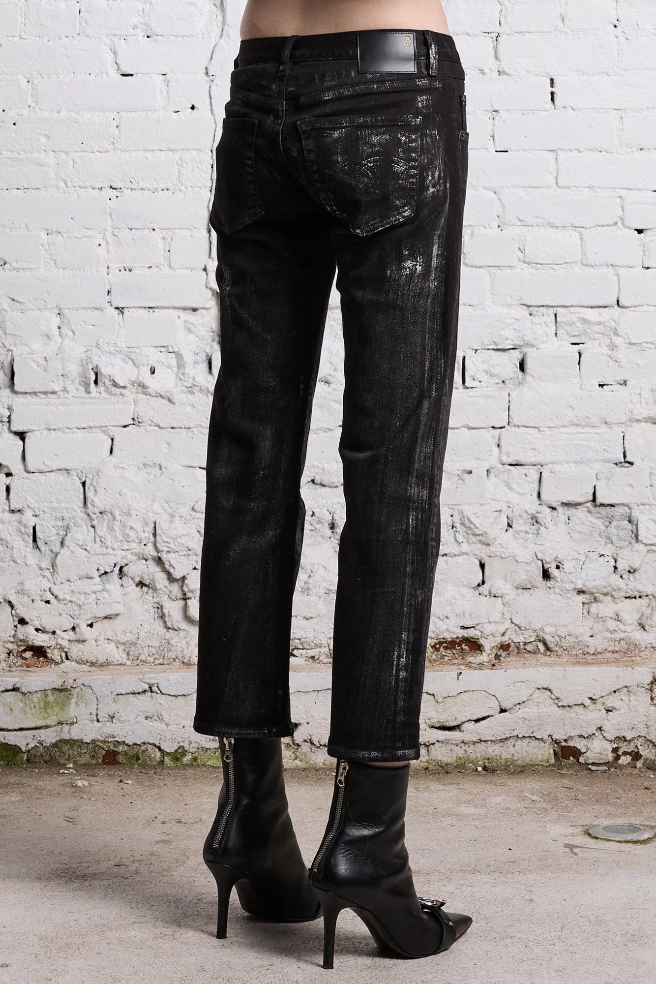 BOY STRAIGHT - SILVERED BLACK STRECH sold by R13 product image thumbnail 5