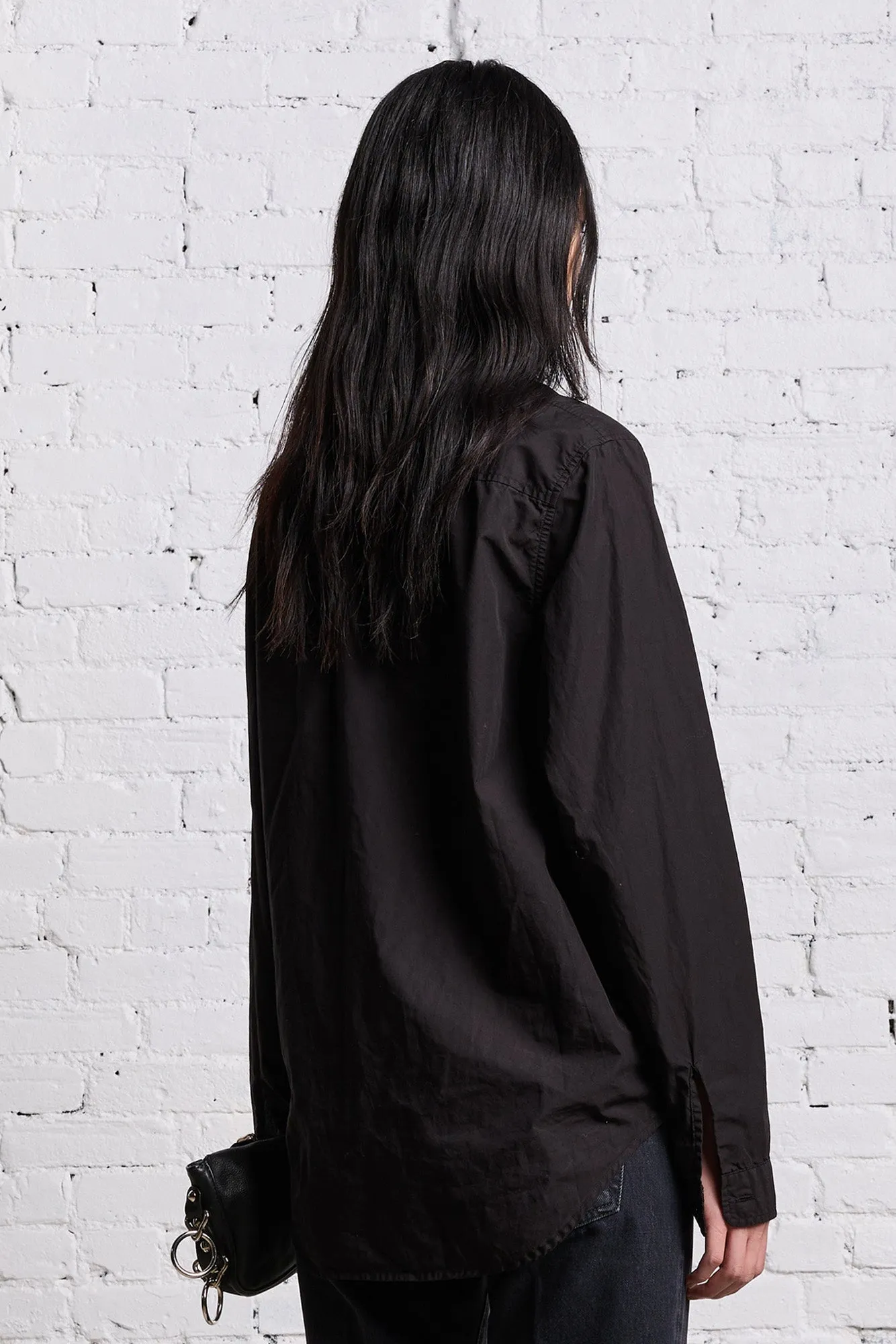 FOLDOUT SHIRT - BLACK OVERDYE sold by R13 product image thumbnail 5