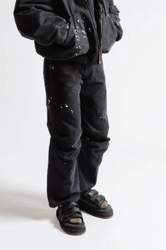 GLEN CARPENTER PANTS - SHADOW BLACK sold by R13