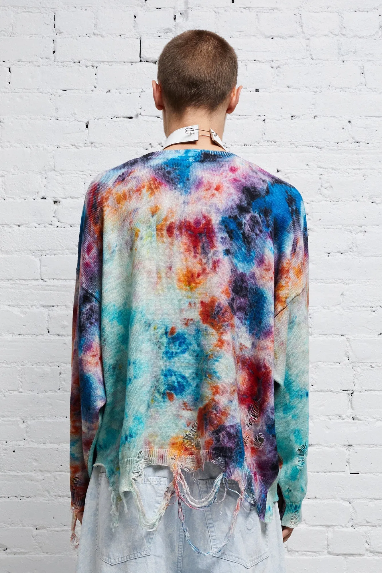 DESTROYED OVERSIZED PULLOVER - PRINTED TIE-DYE sold by R13 product image thumbnail 2