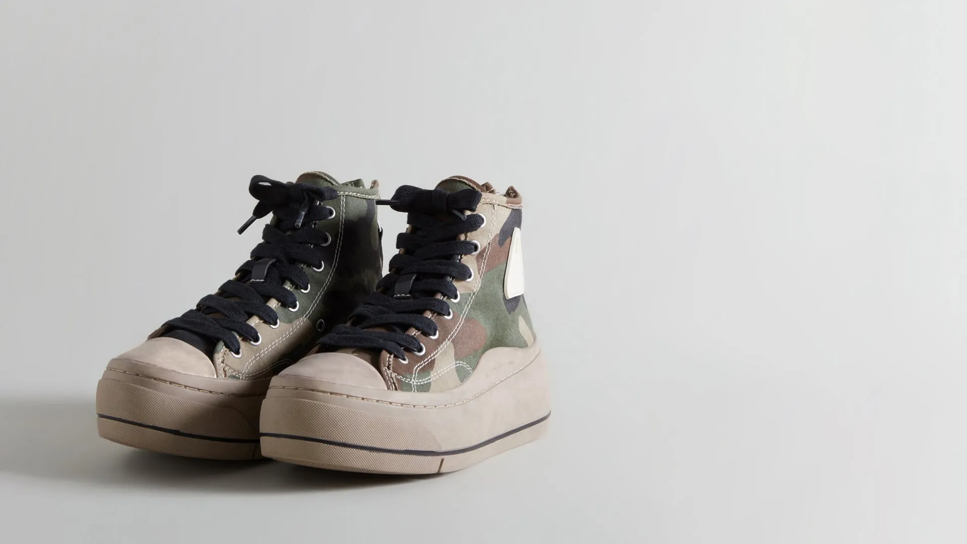 KURT HIGH TOP SNEAKER- CAMO & BROWN sold by R13 product image thumbnail 2