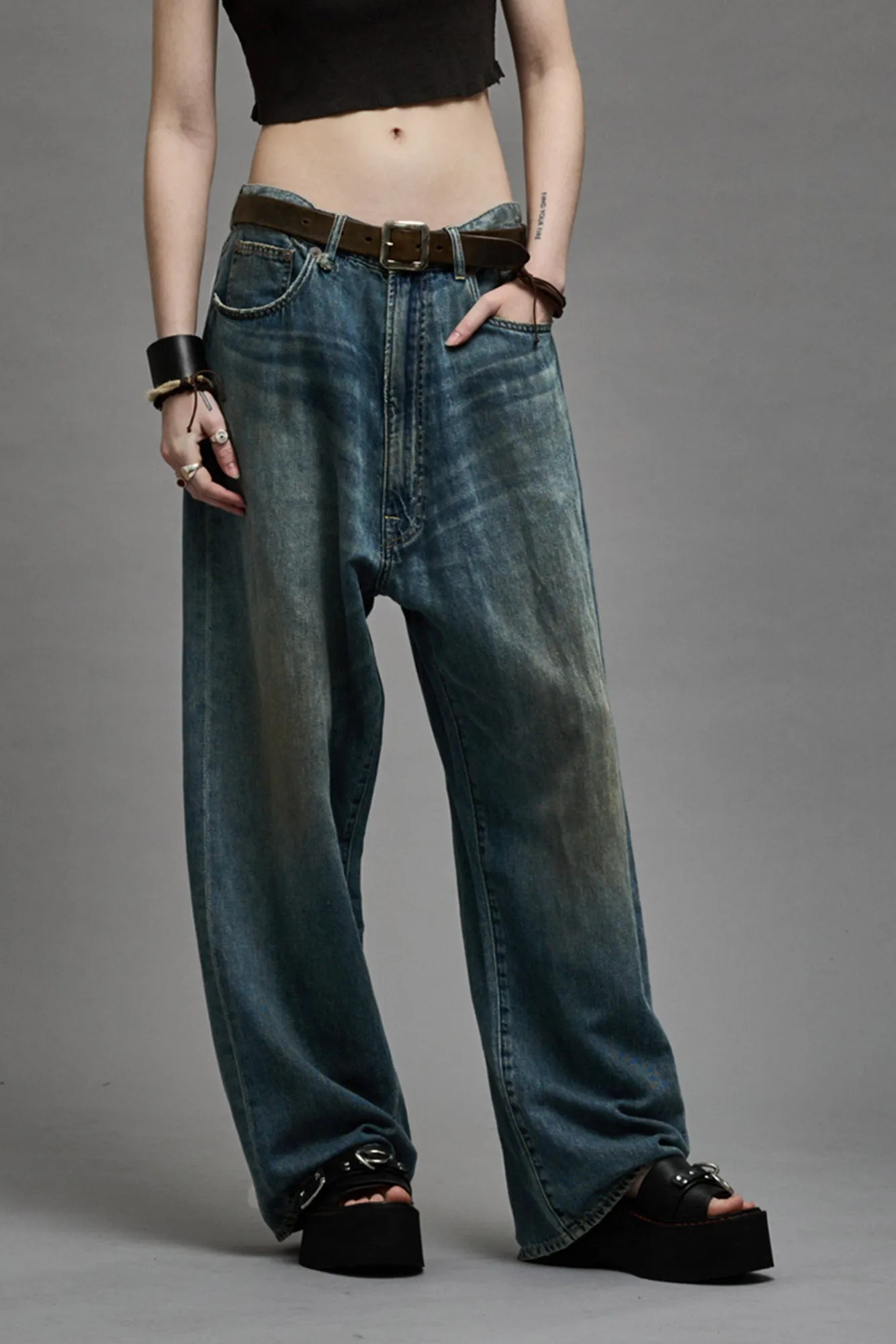 VENTI JEAN - WEBER LINEN INDIGO sold by R13