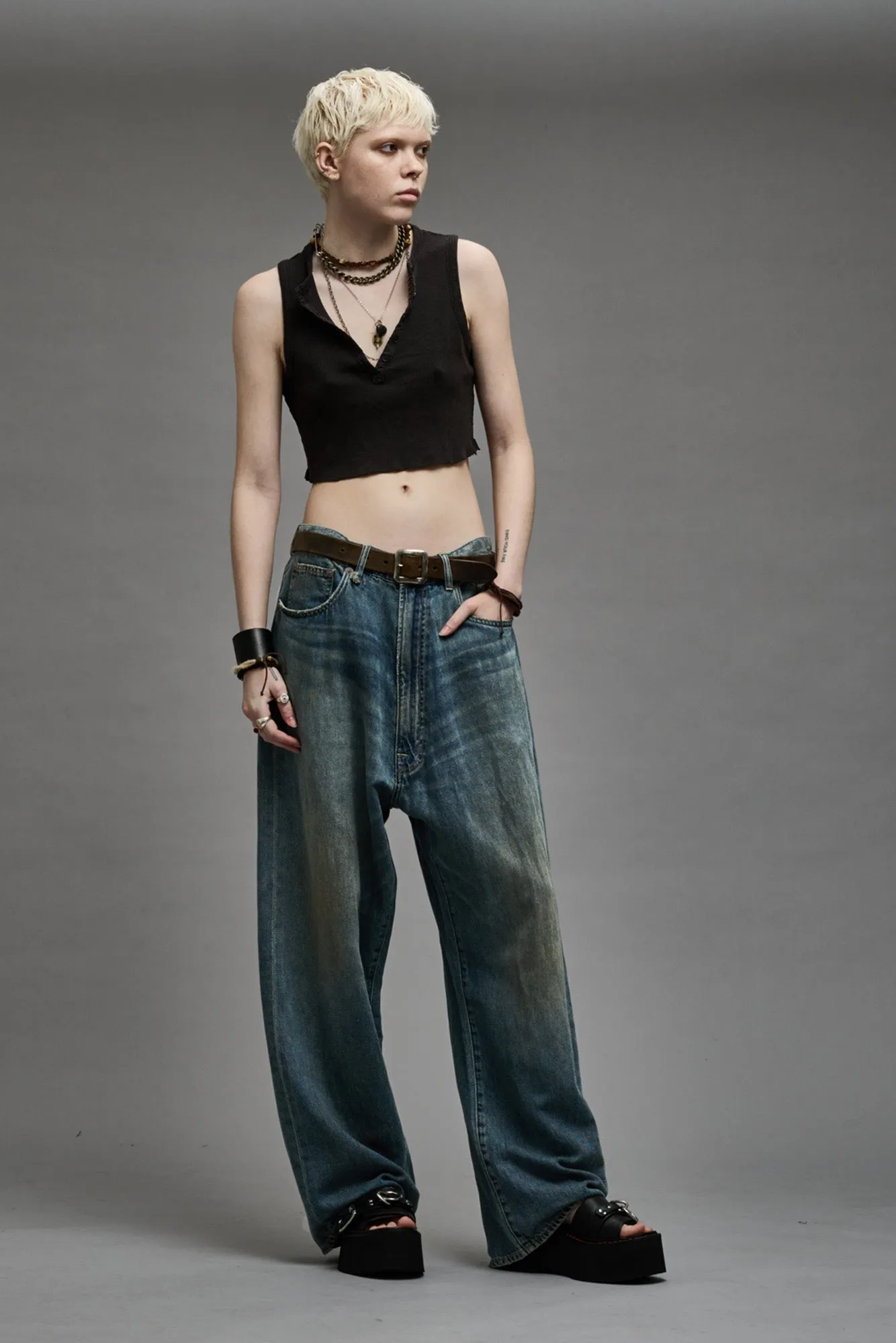 VENTI JEAN - WEBER LINEN INDIGO sold by R13 product image thumbnail 2