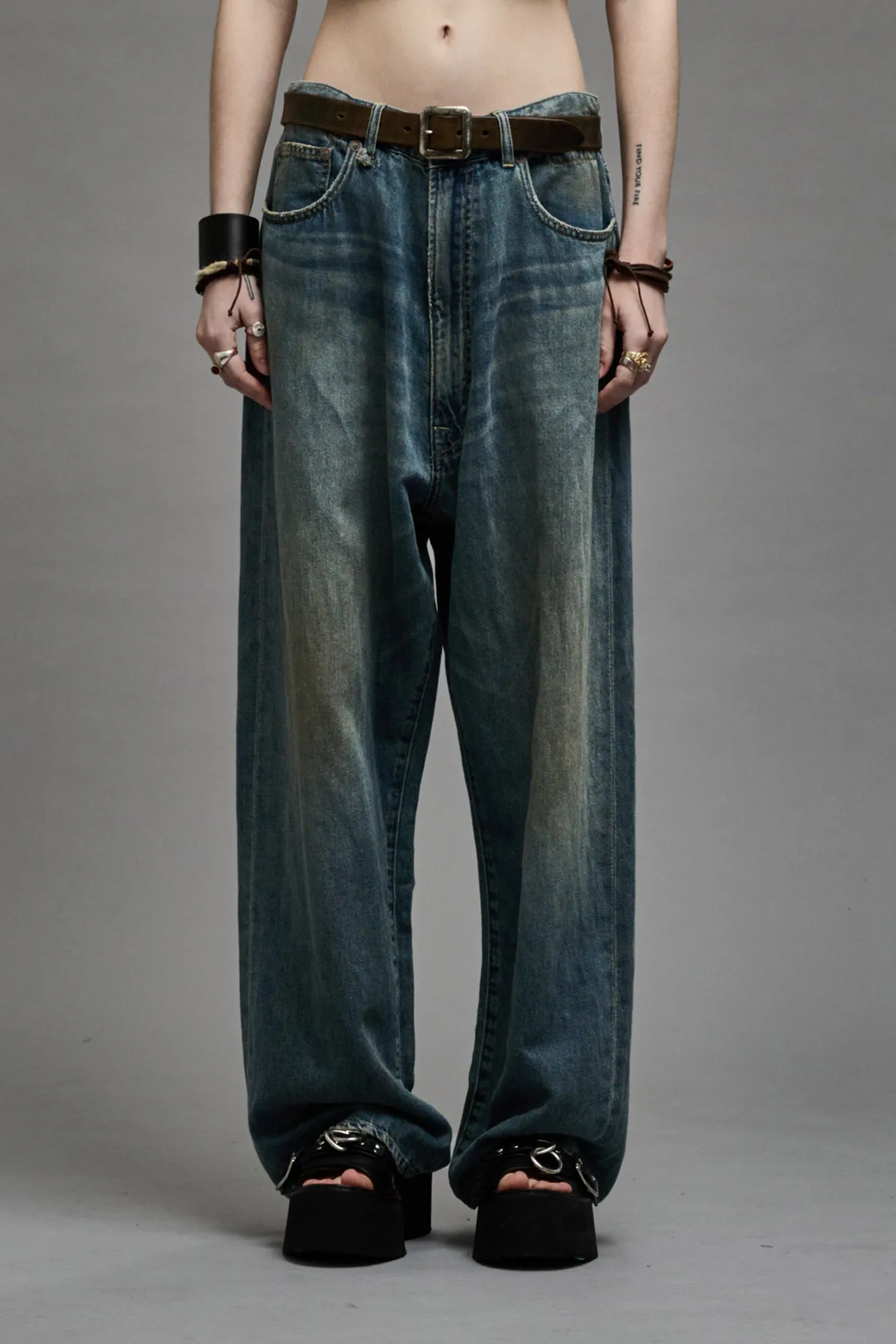 VENTI JEAN - WEBER LINEN INDIGO sold by R13 product image thumbnail 3