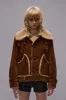 OVERSIZED COLLAR JACKET - BROWN CORDUROY sold by R13
