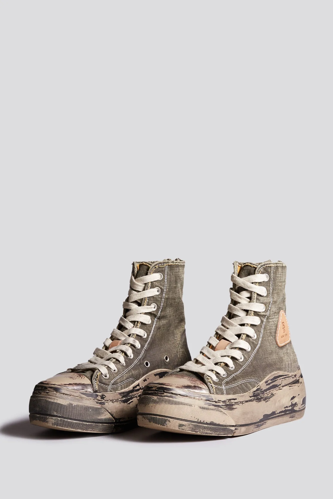 DISTRESSED TALL KURT - BLACK COATED CANVAS sold by R13 product image thumbnail 4