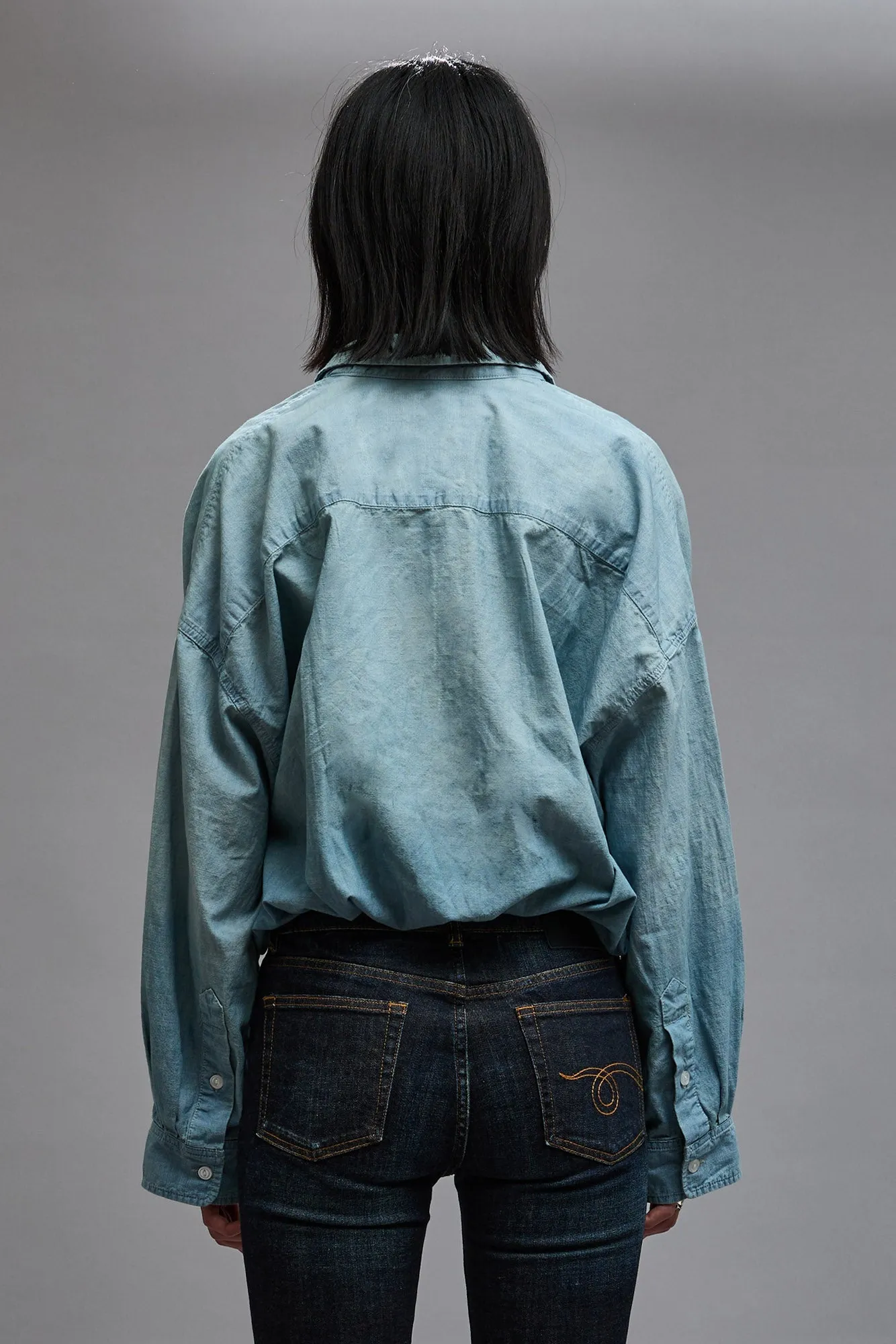 CROSSOVER UTILITY BUBBLE SHIRT - VINTAGE BLUE sold by R13 product image thumbnail 5